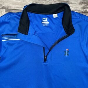 Cutter &‎ Buck 1/4 Zip Pullover Mens XL Blue Bandon Dunes Preserve Golf Club